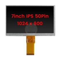 차량용 실내 모니터 범용 7 인치 50 핀 밝기 400CD/M2 IPS/TFT 전체 시야각 1024x600 픽셀 RGB LCD 화면 자동차 AHD 모니터, CHINA_IPS Screen 7inch