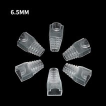RJ45 커넥터 플러그 보호 슬리브 무작위 컬러 커버 캡 CAT5E/6 케이블 Usb 노트북 Pc 케이스, 10 Transparent_03 100PCS