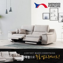 [쉐우드가구] [무료업그레이드]로하스 3인용 벨기에 TERMOLST 초극세사 패브릭 전동, 색상:블루