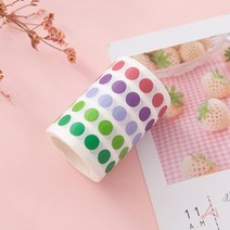 다이어리 꾸미기 반투명 원형 포인트 스티커 다꾸 필기용, 1개, 적색
