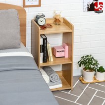JS리빙 협탁 침대 침실 미니 서랍장 거실 사이드 테이블 엔틱 수납장 선반 모던 거실장 보조 수납 인테리어 베드 3단 원목 우드 R_87 30*65*24, BROWN