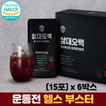 블랙마카 운동 효율 극대화 카페인 아르기닌 타우린 테아닌 삼대오백 헬스부스터, 6박스, 15포