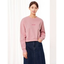 에잇세컨즈 핑크 자수 테리 스웨트 셔츠 162241GY2X