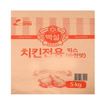 씨제이제일제당 백설 치킨전용 믹스 순한맛, 5kg, 1개