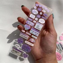 스티커컬러링북 ins 한국어 대화 상자 다채로운 레이저 스티커 아이돌 카드 스크랩북, d