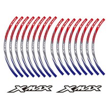 Yamaha XMAX X-max xmax150 xmax250용으로 맞춤형 KODASKIN 스트라이프 휠 림 스티커, 협동사, 모델 5