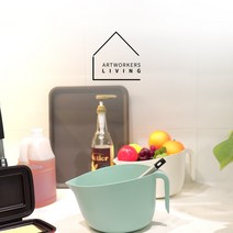 다용도 플라스틱 손잡이 믹싱볼 2종 베이킹 제과 제빵 논슬립 미끄럼방지, 블루