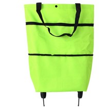 동네 할머니 접이식 구루마 캐리어 시장 바구니 카트, 1개, 오렌지