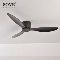 천장 실링팬 천장 선풍기 한국형 저소음 원격 제어 대형 우드 실링팬 한국어설명서, Black Matte black_42 inch
