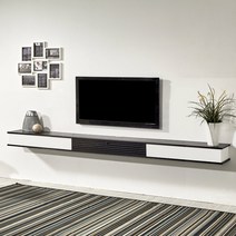 선반여왕 2200 벽걸이tv선반 오픈가능한 미디어선반, 2200mm, 블랙