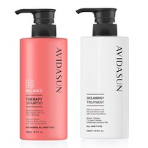 아비다선 밸런스 테라피 샴푸 여성용 500ml + 트리트먼트 500ml / 탈모완화 / 특허성분 / 모발개선, 2개