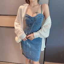 퓨어 칼라 자외선 차단 코트 빈티지 슬림핏 데님 스트랩 원피스 여성 플라워 셔츠 라운드 블라우스 세트 스커트 V넥