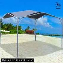 팔각정 농막꾸미기 옥상 마당 정원 야외정자 대형 양산, 회색_35X35m