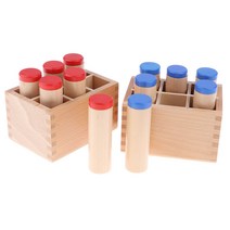 STK 나무 장난감 소리 배럴 (12pcs) 상자 세트 아기 몬테소리 교육 장난감 아이, 설명, 설명, 보이는 그림으로