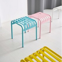 Sunshine 메탈 인테리어 스툴 발받침 낮은의자 디자이너체어, 엘로우