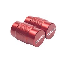 휠타이어 밸브 캡 더스트 커버 CNC 알루미늄 Zontes ZT125 U1 V310 오토바이 액세서리, 04 빨간