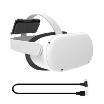 VR 보조베터리 고정 브래킷 홀더 Oculus 퀘스트 1/2 HTC Vive 고급 오디오 스트랩 헤드셋 게임 액세서리, [01] with usb cable