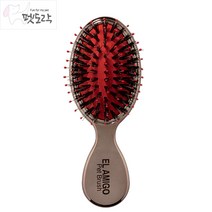 엘아미고 고급천연모 국내산 브러쉬 강아지 고양이 빗 윤기나는 털관리, 1개, 레드펄