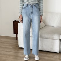 메이본 뒷밴딩 와이드핏 데님팬츠 슬림 봄신상 연청