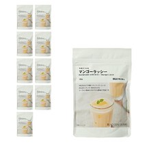 무인양품 MUJI 우유에 타먹는 망고 라씨, 110g, 10개