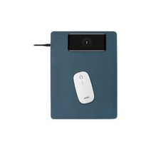 엑토 10W 무선 고속 충전 마우스패드 MP-44 무선충전 스마트폰 에어팟충전, 네이비, 1개