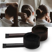 당고머리 올림머리 똥머리 스틱밴드 헤어끈 만두머리, 1-똥머리밴드-블랙