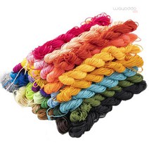 와요또 1mm 1.5mm 폴리 매듭 팔찌 끈 매28컬러 수공예 끈팔찌, 1mm(23m), 27.고동