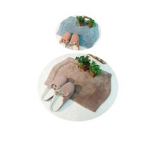 60 인테리어 2개입 발매트 자취방 신혼 형태 펜션 마름모꼴 주방 부드러운 욕실 소품 숙소 40 X, 핸즈 프렌치 매트_블루