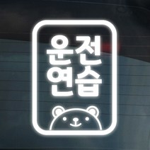 더굿데이 도로연수 주행연습 운전연습 차량 스티커 15종, 05-6 반사화이트_도로 주행스티커