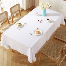 대형 식탁보/ 큰 테이블보/웨딩 화이트 8~10인용-220x150cm / 국내 당일발송-신데렐라 데코, 4인용(100x150cm), 웨딩 화이트