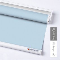 Sunfree 지능형 전기 롤러 블라인드 DC 5V 무선 리튬 배터리 방수 자동 사무실/, 하늘색, 크기 (1 m2)를 주문을 받아서 만드십시오