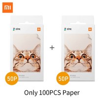 인생네컷 기계 스티커 사진기 스마트폰 사진 인화기 글로벌 버전 xiaomi mijia 포토 프린터 300dpi mi 휴대용 미니 포켓 픽쳐 프린터 스마트 폰용 mi 홈 191, 100PCS와 프린터