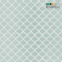 타일시트지 보닥타일 다마스크 제이드 부엌타일 친환경 셀프 욕실 포세린 접착식 아트월, 다마스크 제이드(DMW03), 1장(24.5x24.5cm)