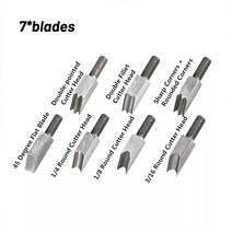 손대패 수동대패 목공 모따기 평면 7 커팅 헤드 수동 플레너 빠른 모서리 트리밍 액세서리 도구, 05 TLA006056-A-7pcs