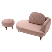 셀탄 오토만 컴팩트 소파 벨벳 직물 스모키 핑크 A1058p-b-721PIK