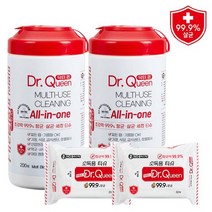 닥터퀸 세정티슈 살균소독 물티슈 200매x2통 30매x2팩, 구성1 (200매x2통 30매x2팩)