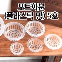 포트화분 5호 수경재배용 플라스틱 매쉬 난화분 플랜테리어 모던화분 봄꽃