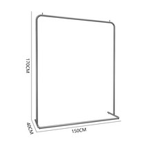 행거 의류 옷걸이 스테인리스 심플 진열 여성복 헹거 매장용 옷가게 진열대 행가 매장, U자형 코너 스테인리스 스틸 인장 150 높이 170c, 공식 표준배치