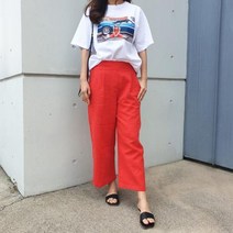 yoonkoko 데일리 마 린넨 밴딩 와이드 팬츠
