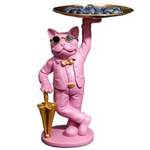 꿀템마켓 인테리어 소품 불독 트레이, 핑크