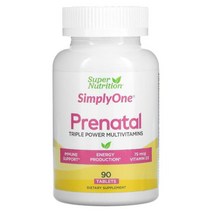 Super Nutrition SimplyOne PreNatal Triple Power Multivitamins 90 Tablets, 30 개