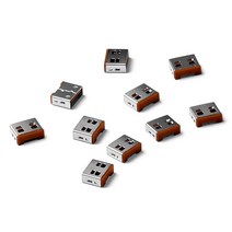 [스마트키퍼] USB포트락 10개 | USB포트 잠금장치 | USB 보안, 브라운(BN)