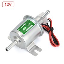 저압 범용 디젤 가솔린 가솔린 전기 연료 펌프 HEP-02A 12V 24V 자동차 오토바이, 12V 실버, 중국