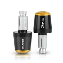 nmax pcx 호환슬라이더 프론트 리어 머플러 가드 TMAX T 500 오토바이 CNC 액세서리 핸들 바 그립 엔드 YAM, 22 black gold