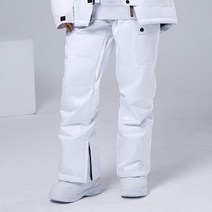 통기성 남성 여성 스키 재킷 스키 바지 겨울 따뜻한 방풍 방수 야외 스포츠 스노우모빌 스노우보드 스키 코트 바지, white pants only+M