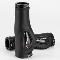 XIHAMA 자전거 핸들 그립 PU 진동감소 MTB 손잡이, 블랙, 1개