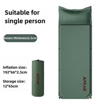 캠핑 에어 매트 침대 휴대용 자동 팽창식 패드 수면 수분 텐트 바닥, 6.Green  Large Three people