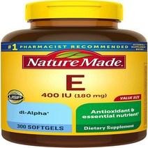 Nature Made Vitamin E 네이처 메이드 비타민E 400IU 300정, 1개, 1