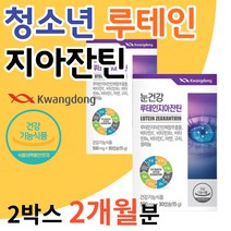 키즈 어린이 청소년 눈 건강 눈에 좋은 영양제 루테인 마리골드꽃 지아잔틴 비타민 E B C 아연 구리 셀레늄 식약처 식약청 인증 인정 캡슐, 2박스, 30캡슐