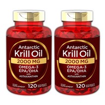 카일라일 미국직배송 크릴오일 2000mg 아스타잔틴600mcg 인지질 60mg 120소프트젤 정품, 120캡슐, 2병